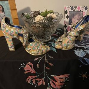 Irregular Choice size 7 heels with cute print